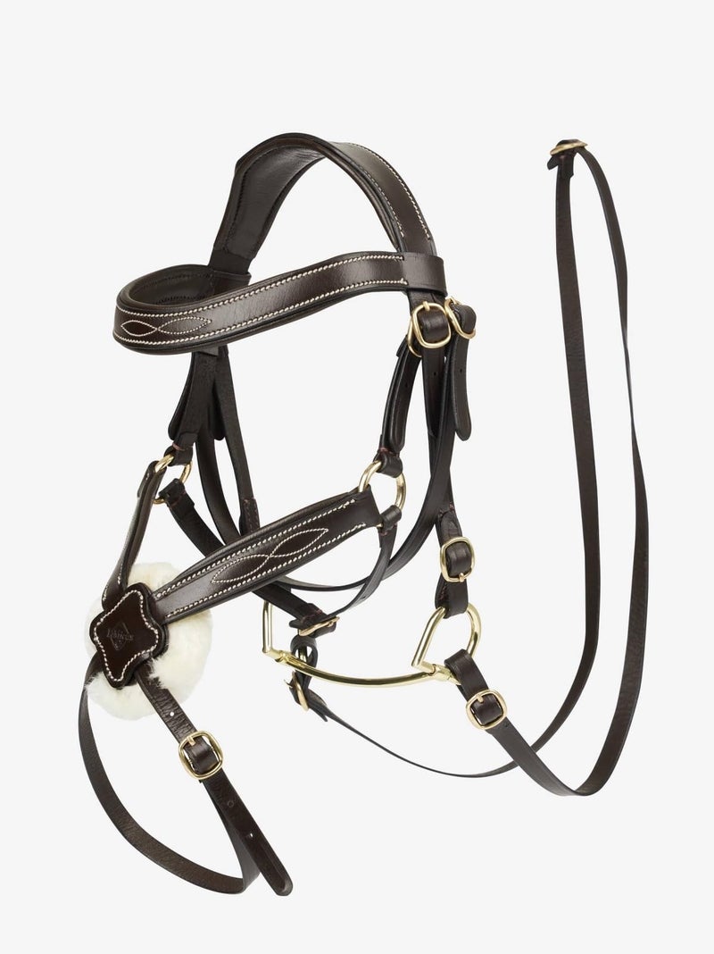 LeMieux Hobby Horse Grackle Bridle Brown - Padded Leather and Soft Lambswool - Educational Toy - Stuitable for Ages 8+ - Image 3